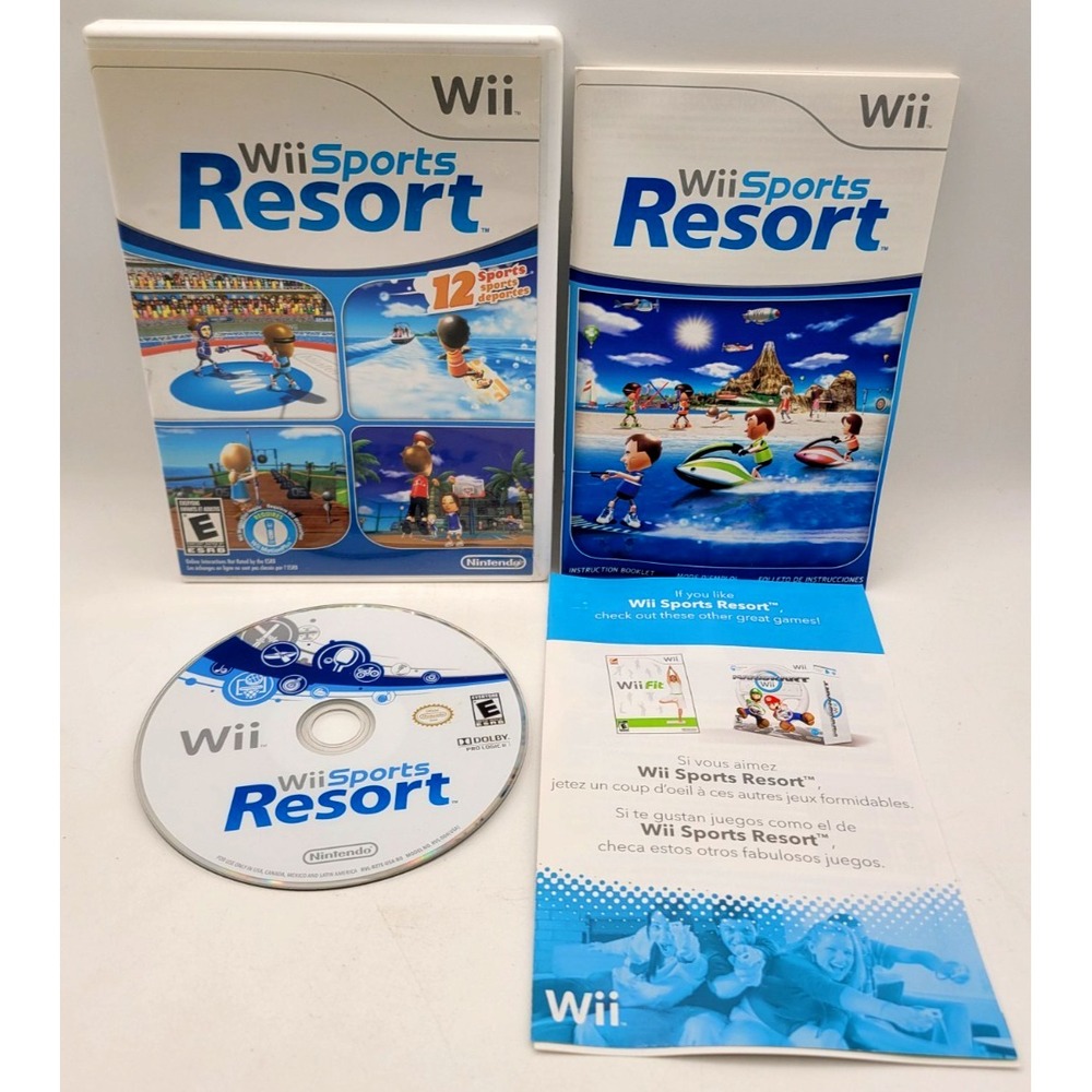 Wii Sports Resort (Nintendo Wii, 2009) CIB Complete In Box